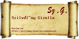 Szilvásy Gizella névjegykártya