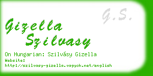 gizella szilvasy business card