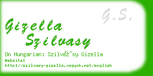 gizella szilvasy business card